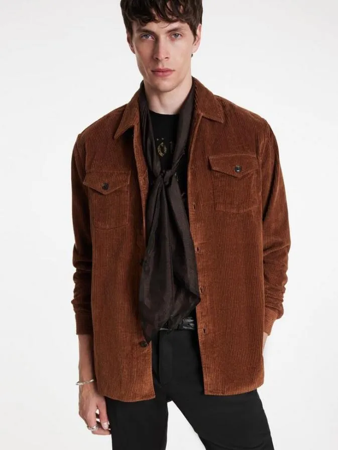 Men Scarves and Ties John Varvatos DICKIE SCARF Chocolate