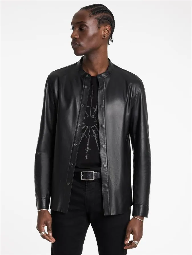 Men Shirts John Varvatos BERNARD SHIRT JACKET Black