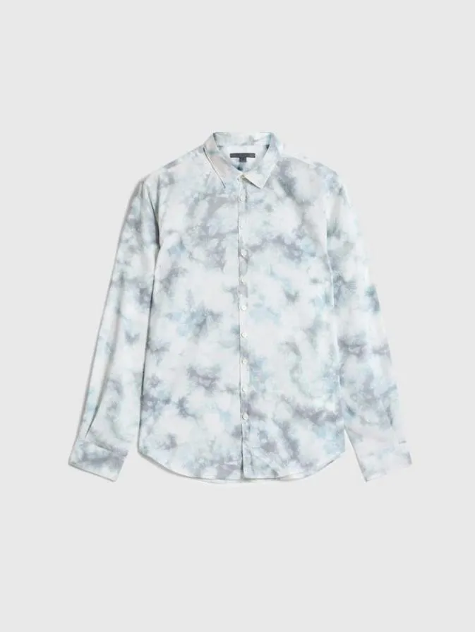 Men Shirts John Varvatos BUCKS SHIRT Cement Wht