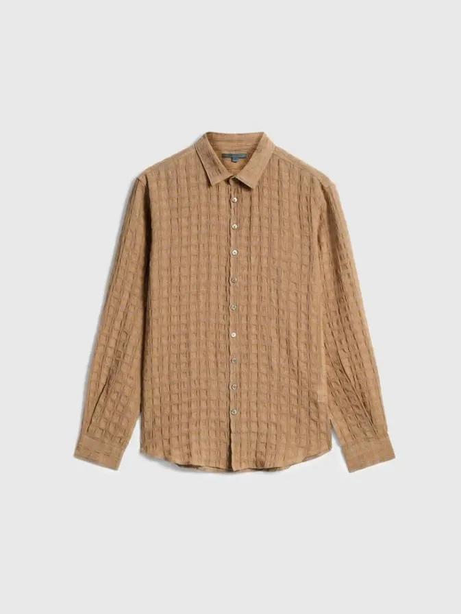 Men Shirts John Varvatos BUCKS SHIRT Lt Caramel