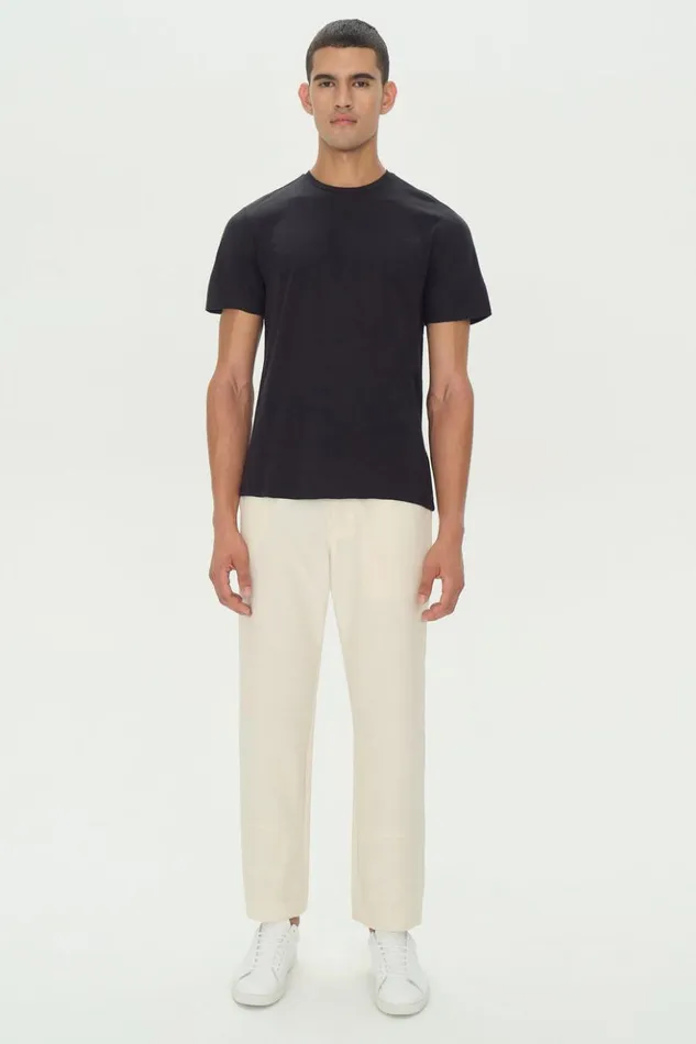Men Smooth Cotton Crewneck Black Jonathan Simkhai Tops and TShirts