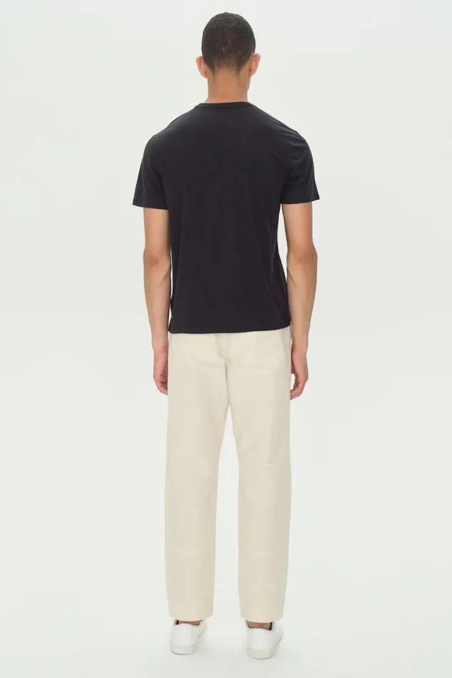 Men Smooth Cotton Crewneck Black Jonathan Simkhai Tops and TShirts