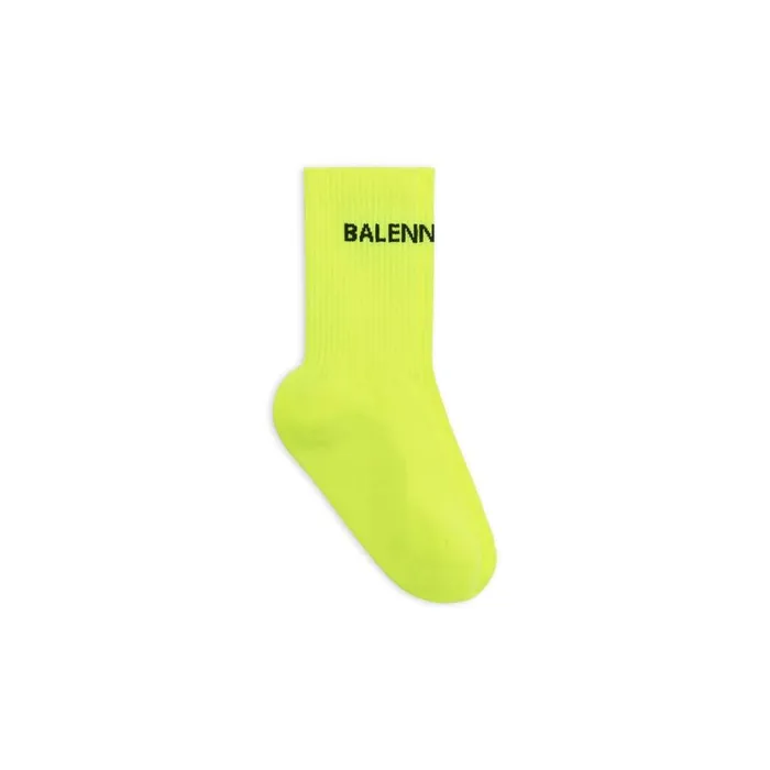 Men Socks Balenciaga Balenciaga Socks In Yellow Fluosilver