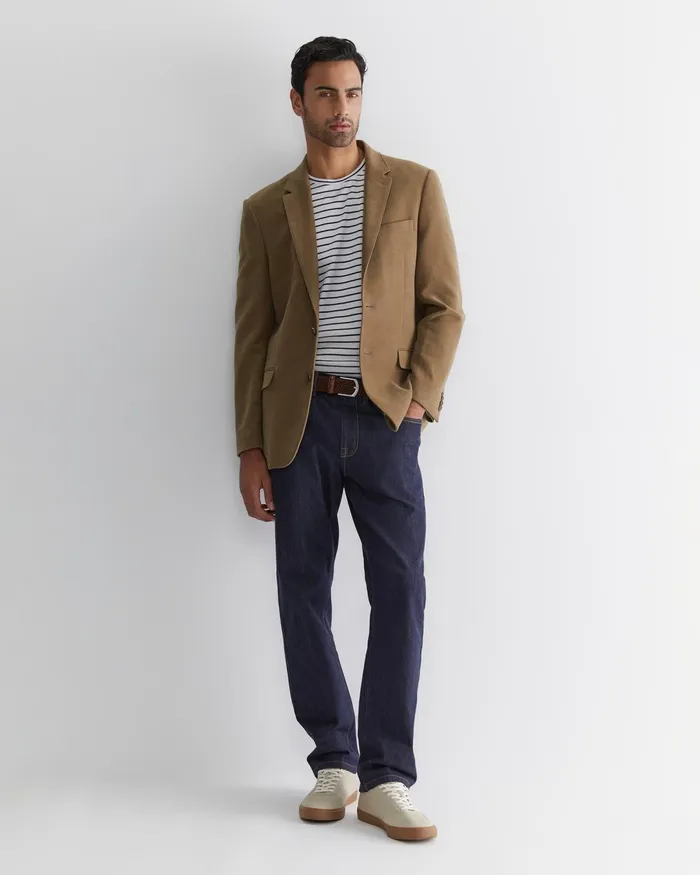 Men Sportscraft Jackets and Blazers Italian Moleskin Blazer Musk