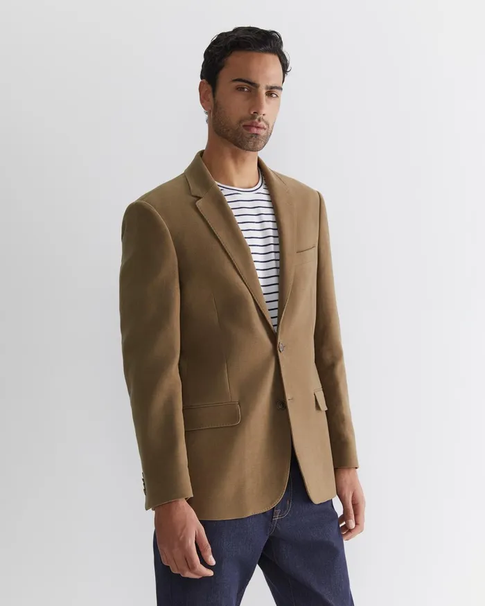 Men Sportscraft Jackets and Blazers Italian Moleskin Blazer Musk