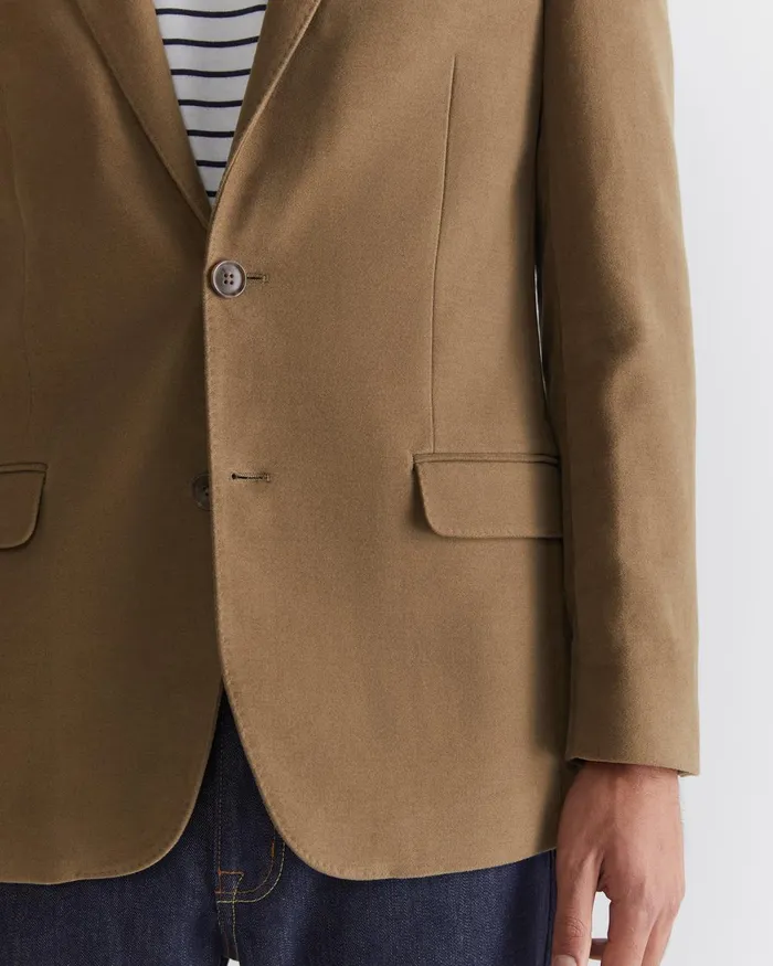 Men Sportscraft Jackets and Blazers Italian Moleskin Blazer Musk