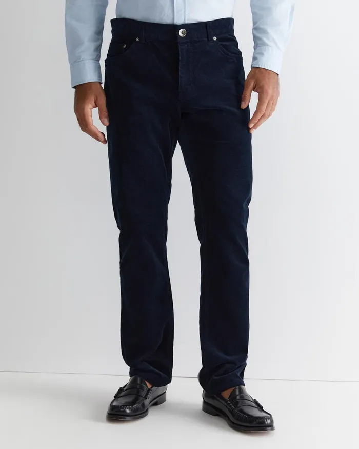 Men Sportscraft Pants Cooper Cord Navy