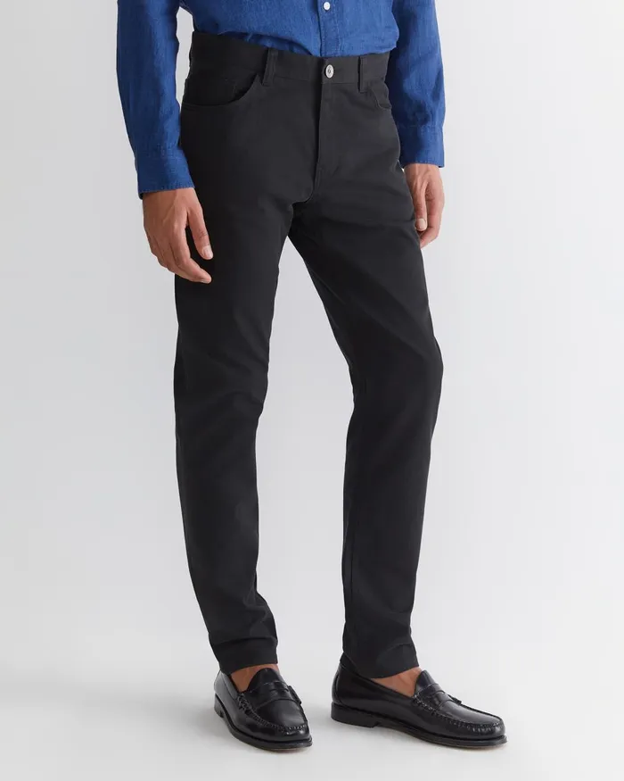 Men Sportscraft Pants Tapered Bedford Jean Black