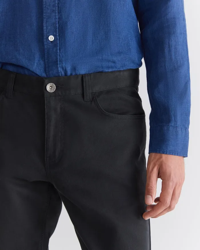 Men Sportscraft Pants Tapered Bedford Jean Black