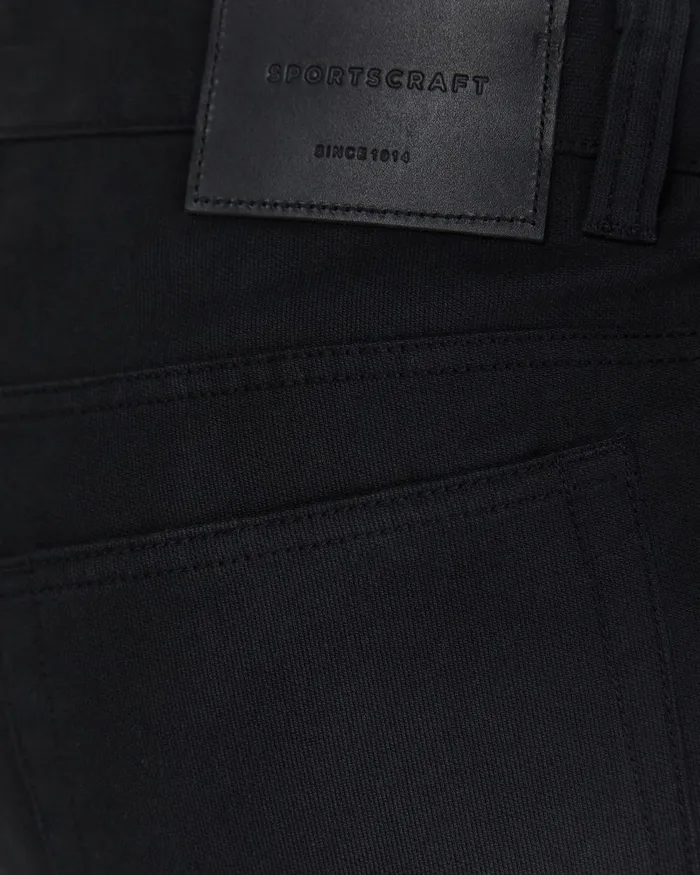 Men Sportscraft Pants Tapered Bedford Jean Black