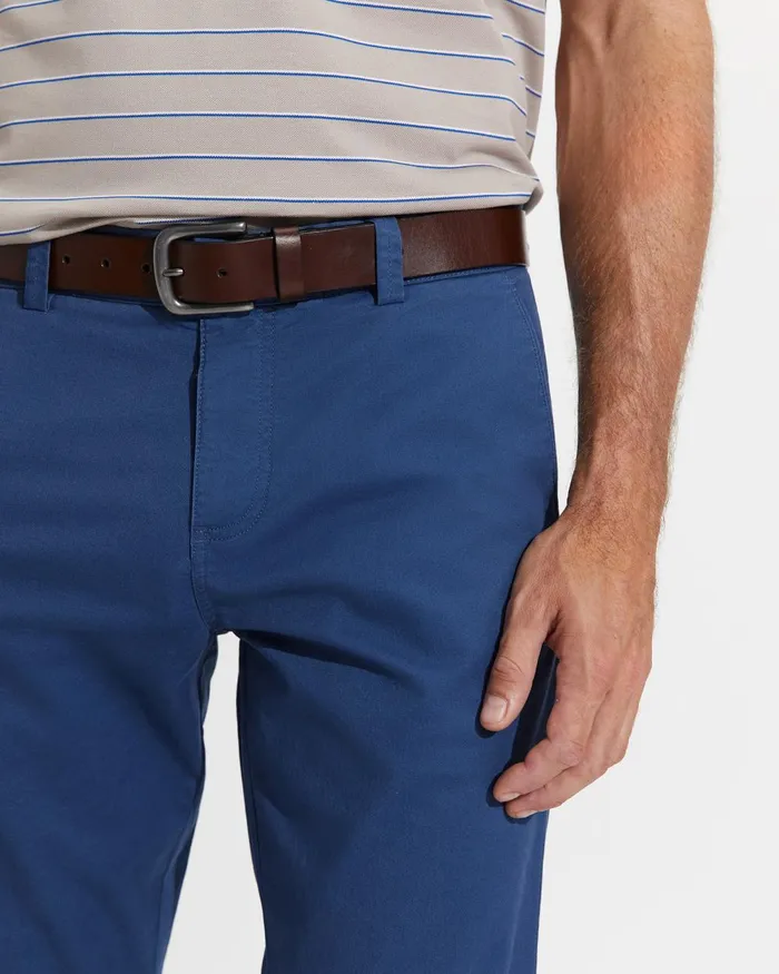 Men Sportscraft Pants Torra Casual Leather Belt Brown