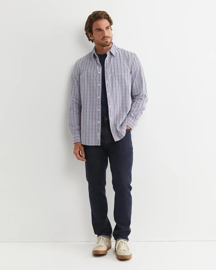 Men Sportscraft Shirts Gibson Long Sleeve Check Shirt Fig
