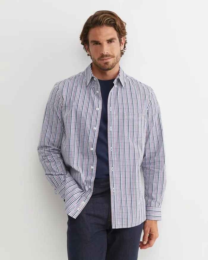 Men Sportscraft Shirts Gibson Long Sleeve Check Shirt Fig