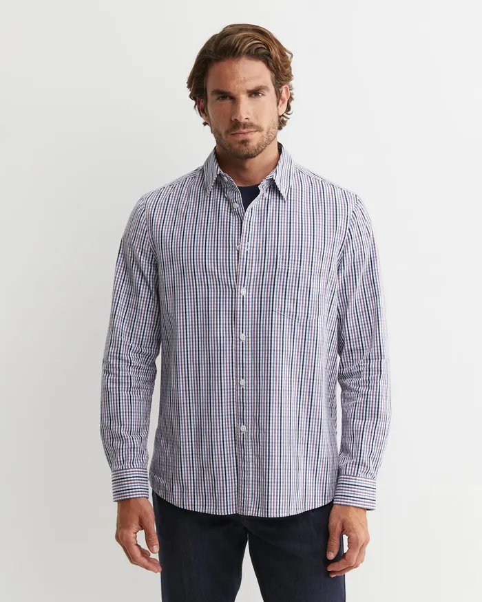 Men Sportscraft Shirts Gibson Long Sleeve Check Shirt Fig