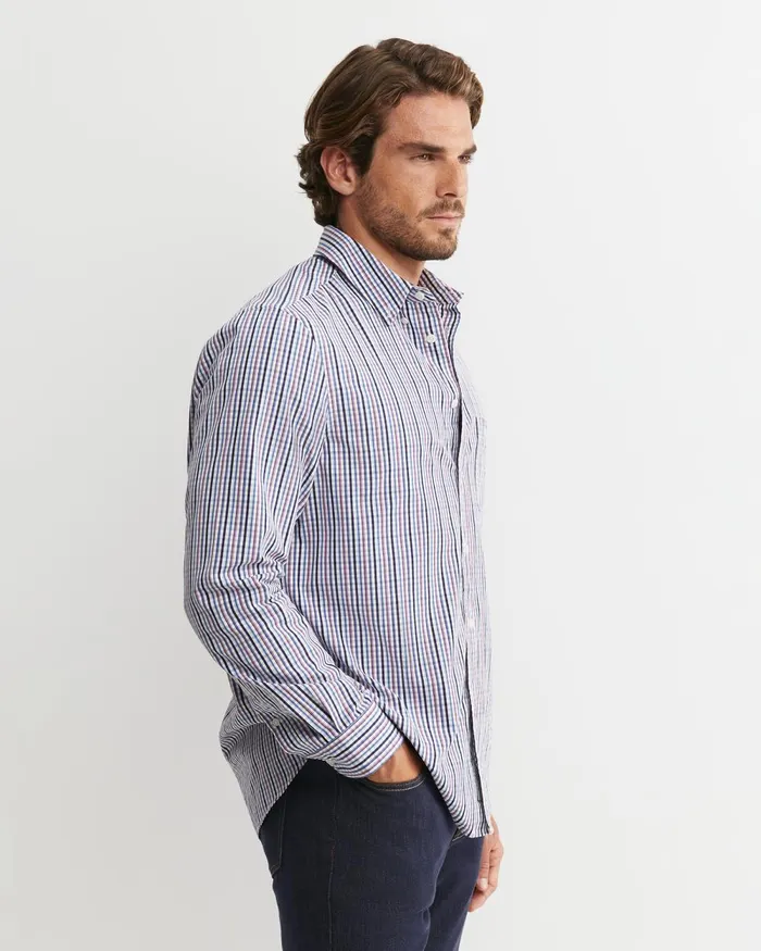 Men Sportscraft Shirts Gibson Long Sleeve Check Shirt Fig