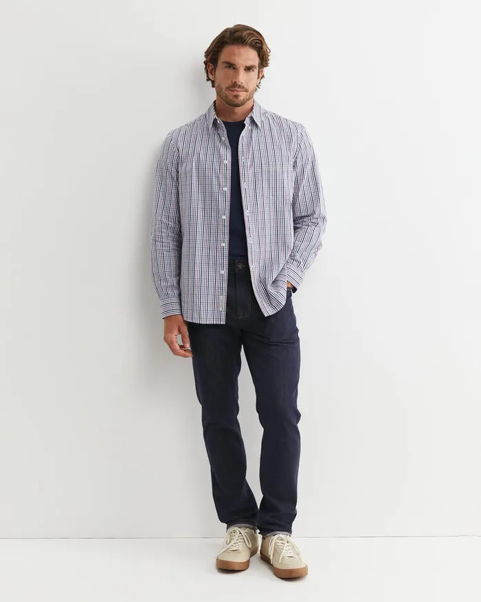 Men Sportscraft Shirts Gibson Long Sleeve Check Shirt Fig