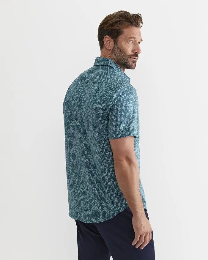 Men Sportscraft Shirts Marlin Short Sleeve Shirt Teal