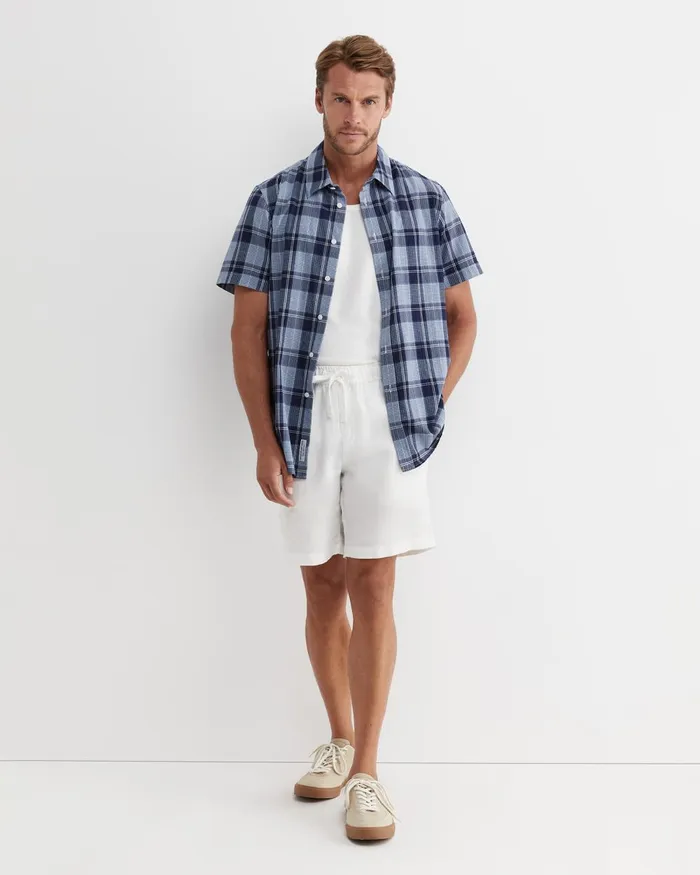 Men Sportscraft Shorts Caffery Linen Short White