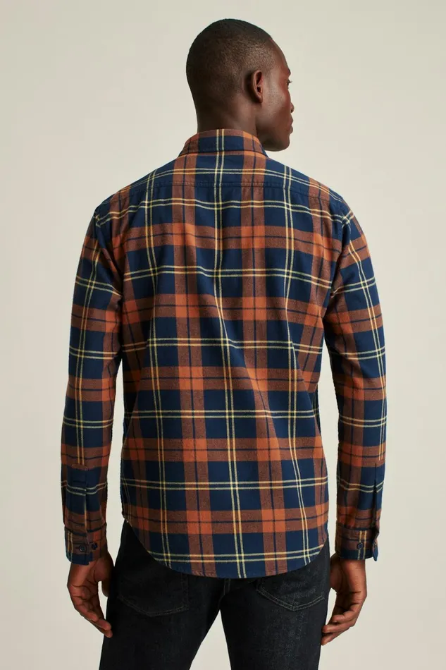 Men Stretch Flannel Shirt Billings Plaid Bonobos Casual Shirts