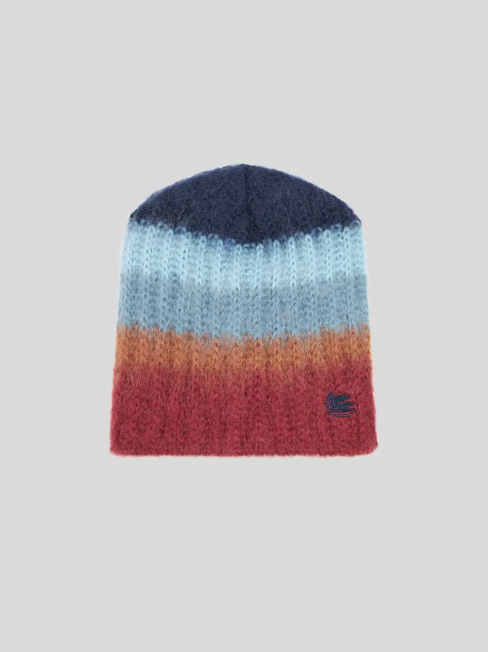 Men Striped Mohair Beret Etro Hats