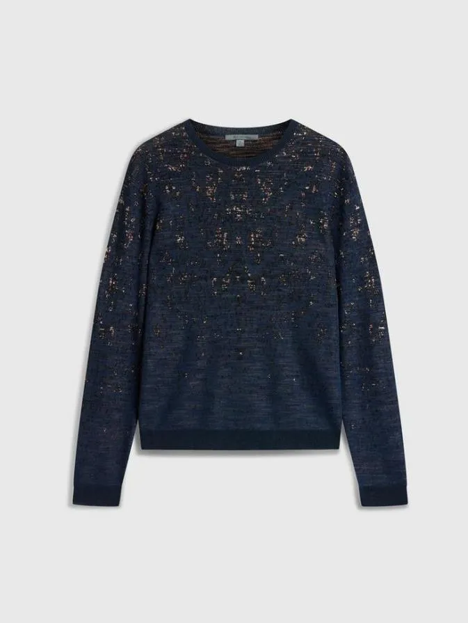 Men Sweaters John Varvatos LEAO CREWNECK SWEATER Indigo