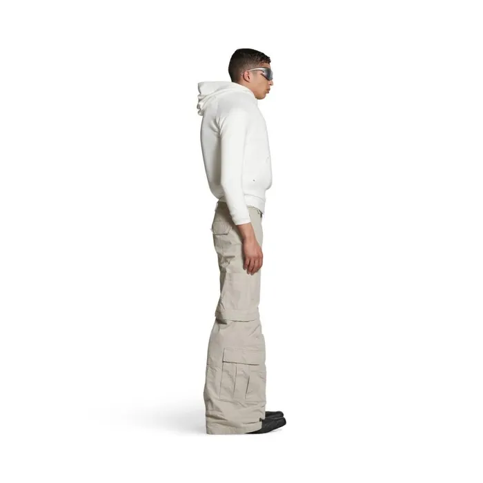 Men Sweatshirts and Hoodies Balenciaga Unity Sports Icon Inflatable Zipup Hoodie Medium Fit In White