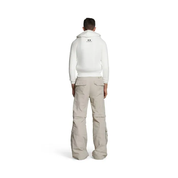 Men Sweatshirts and Hoodies Balenciaga Unity Sports Icon Inflatable Zipup Hoodie Medium Fit In White