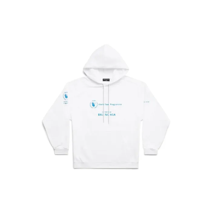 Men Sweatshirts and Hoodies Balenciaga Wfp Hoodie Medium Fit In White