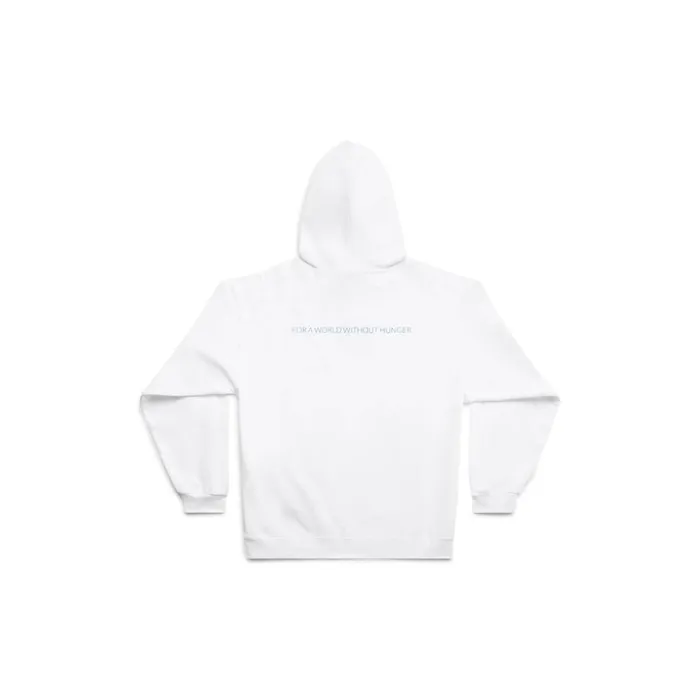 Men Sweatshirts and Hoodies Balenciaga Wfp Hoodie Medium Fit In White