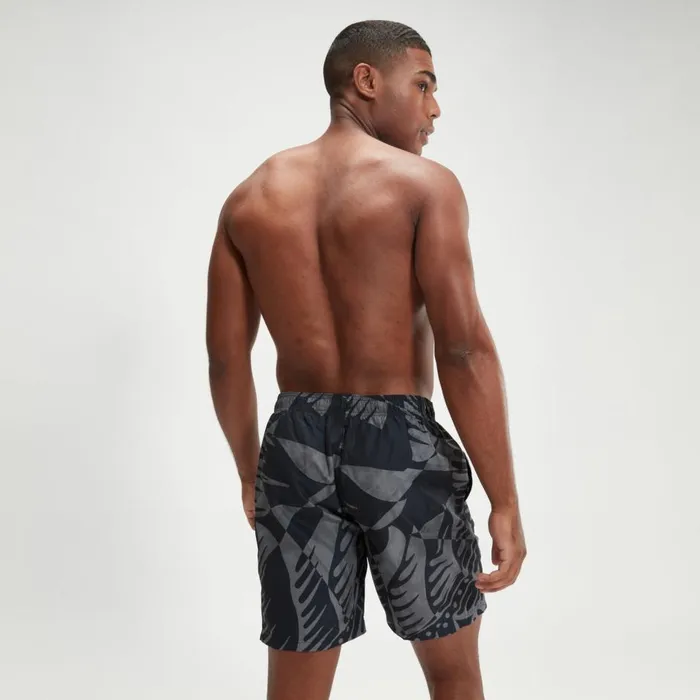 Men Swim Shorts Speedo Men039s Printed Leisure 18034 Swim Shorts BlackGrey