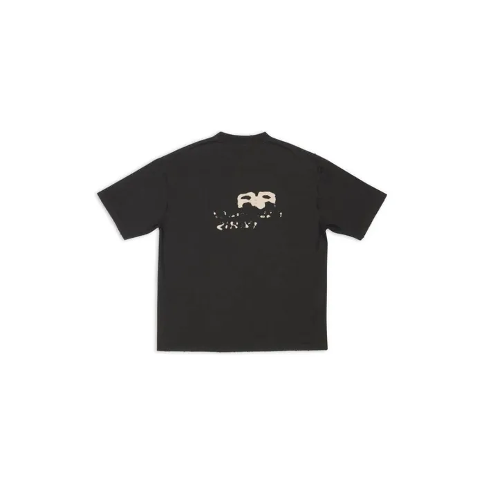 Men Tshirts Balenciaga Handdrawn Bb Icon Tshirt Medium Fit In Black