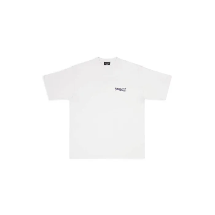 Men Tshirts Balenciaga Political Campaign Tshirt Large Fit In White