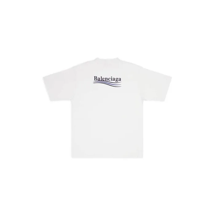 Men Tshirts Balenciaga Political Campaign Tshirt Large Fit In White