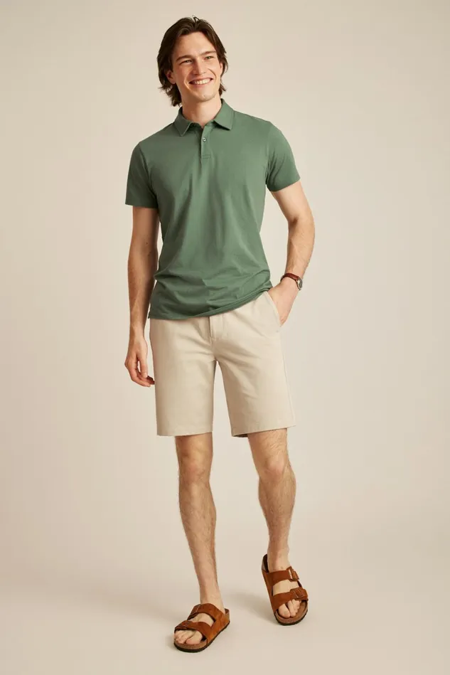 Men The Chino Short 20 Fossil Grey Bonobos Chino Shorts