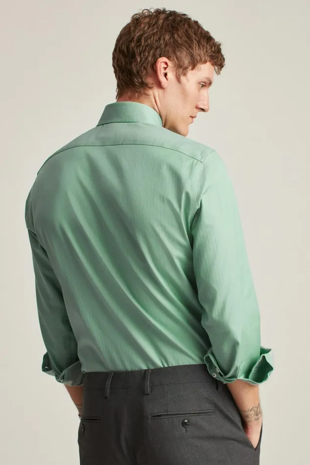 Men The Desk To Dinner Shirt Slate Green Herringbone Bonobos Business Casual Shirts