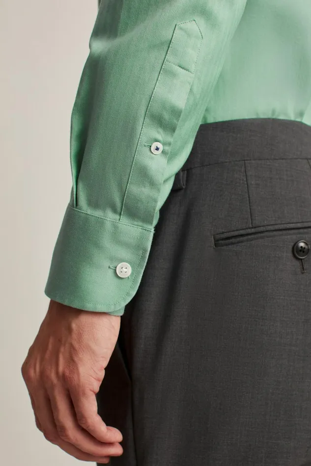 Men The Desk To Dinner Shirt Slate Green Herringbone Bonobos Business Casual Shirts