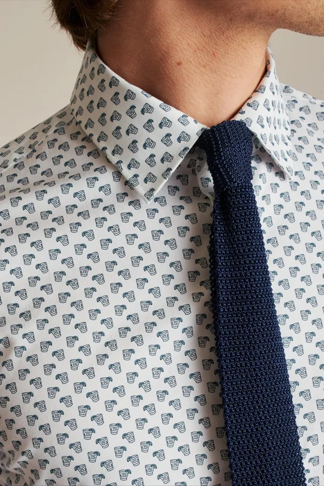 Men The Desk To Dinner Shirt The Happiest Hour White And Blue Bonobos Business Casual Shirts
