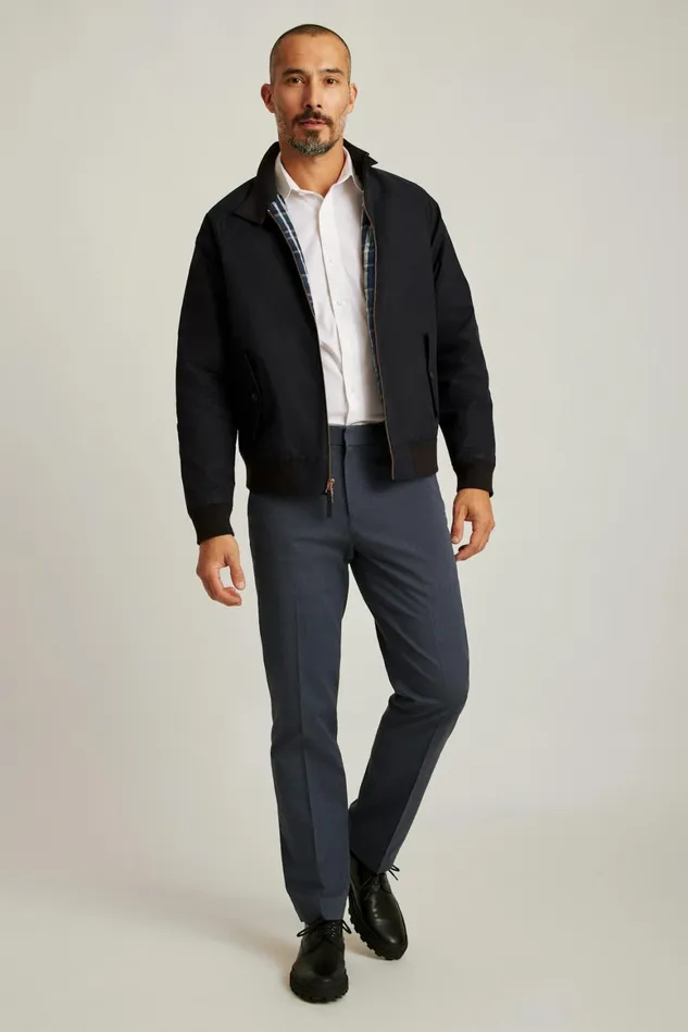 Men The Harrington Jacket Jet Black Bonobos Jackets and Coats