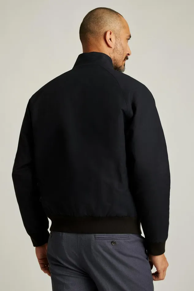 Men The Harrington Jacket Jet Black Bonobos Jackets and Coats