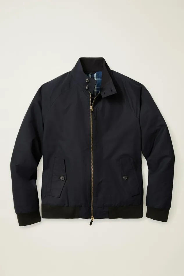 Men The Harrington Jacket Jet Black Bonobos Jackets and Coats