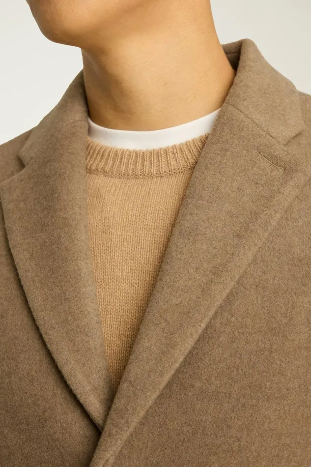 Men The Italian Wool Cashmere Topcoat Camel Bonobos Jackets and Coats