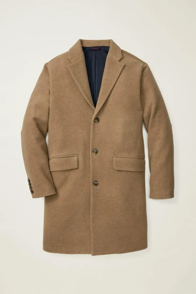 Men The Italian Wool Cashmere Topcoat Camel Bonobos Jackets and Coats