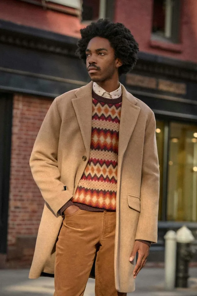 Men The Italian Wool Cashmere Topcoat Camel Bonobos Jackets and Coats