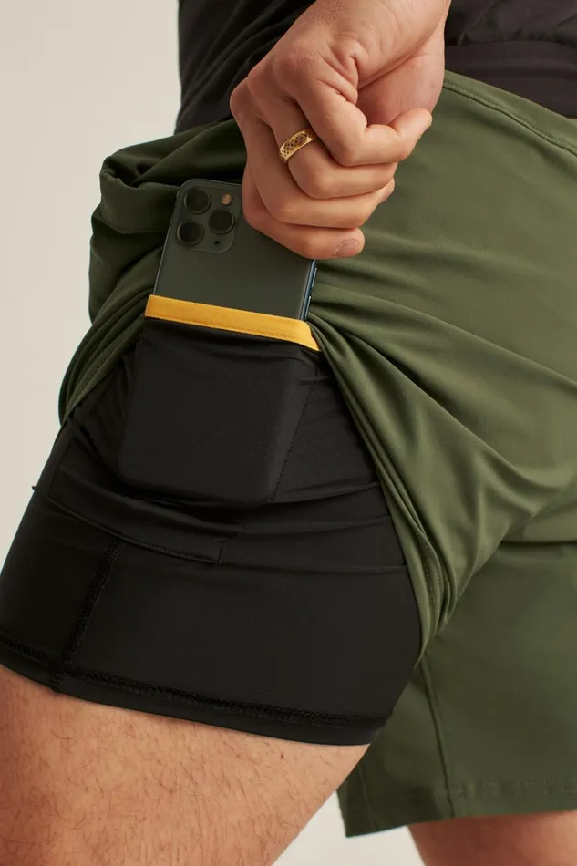 Men The Lined Gym Short Wild Olive Bonobos Casual Shorts