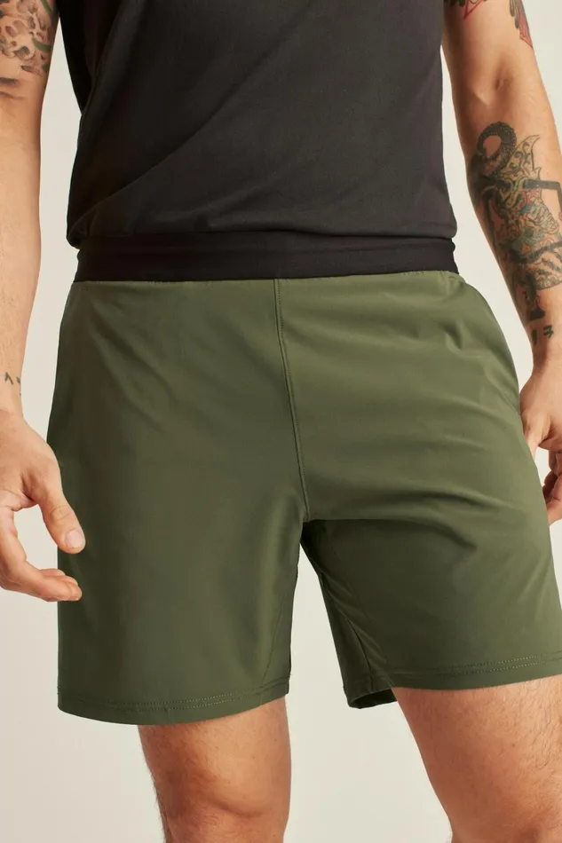 Men The Lined Gym Short Wild Olive Bonobos Casual Shorts