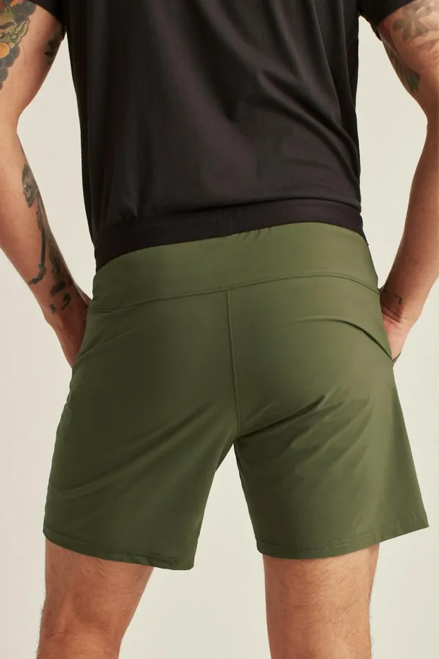 Men The Lined Gym Short Wild Olive Bonobos Casual Shorts