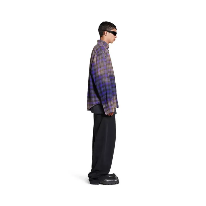 Men Tops and Shirts Balenciaga Balenciaga Shirt Large Fit In Purple