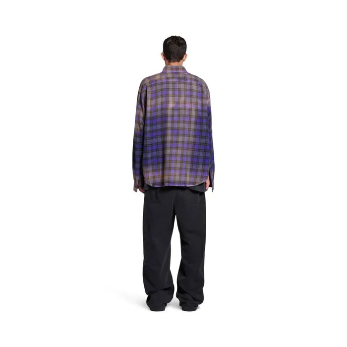 Men Tops and Shirts Balenciaga Balenciaga Shirt Large Fit In Purple
