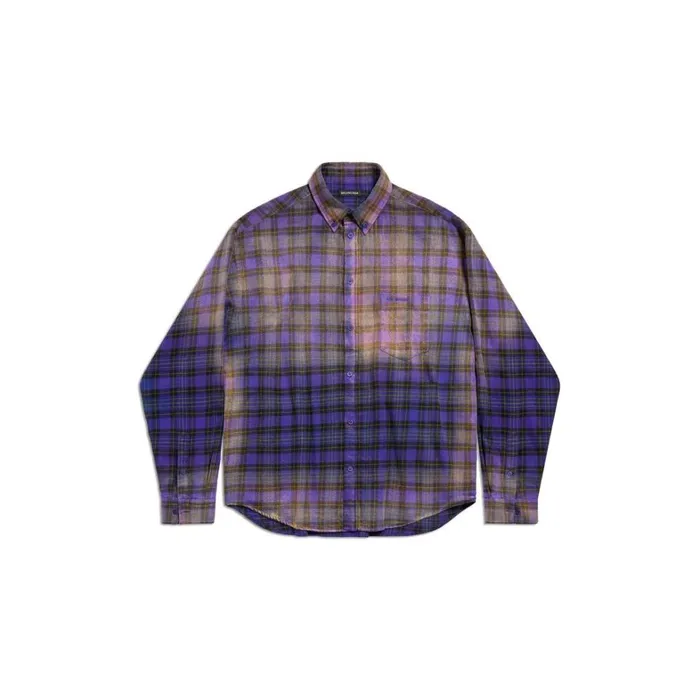 Men Tops and Shirts Balenciaga Balenciaga Shirt Large Fit In Purple