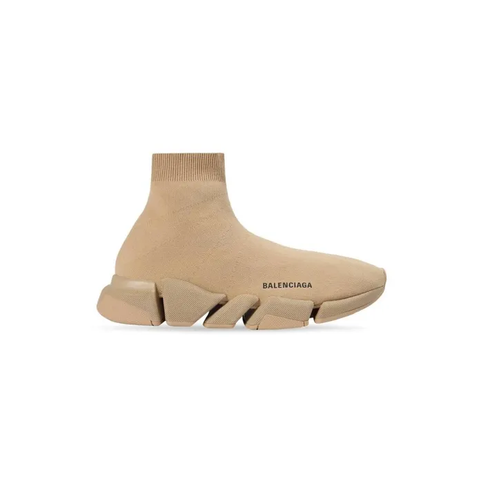 Men Trainers Balenciaga Speed 20 Monocolor Recycled Knit Trainers In Beige